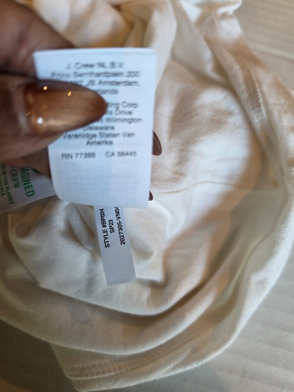 J Crew Form Knit One Shoulder Elbow-Sleeve White T-Shirt Size Large - Picture 5 of 9